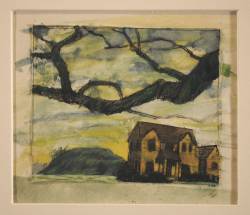 Yellow House/Tree/Mound (study)